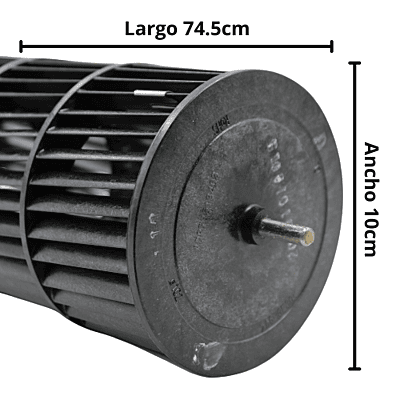 Turbina Evaporador Lg Vm182H6, Largo 74.5Cm, Ancho 10Cm, Opresor Interno - Adp73513403