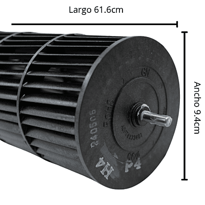Turbina Evaporador Lg Vm122H6 Largo 61.6 cm  Ancho 9.4 cm Opresor interno - ADP74133401