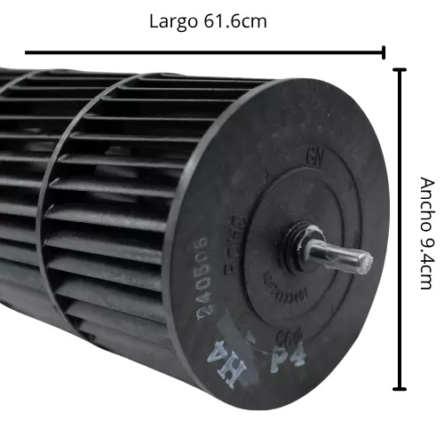 Turbina Evaporador Lg Vm122H6 Largo 61.6 cm Ancho 9.4 cm Opresor interno - ADP74133401