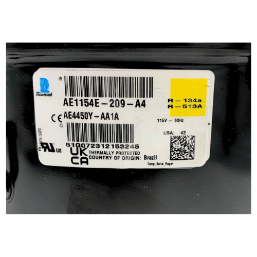 Compresor Reciprocante R-134A/R-513A 115V ~ 60Hz - Ae4450Y-Aa1A