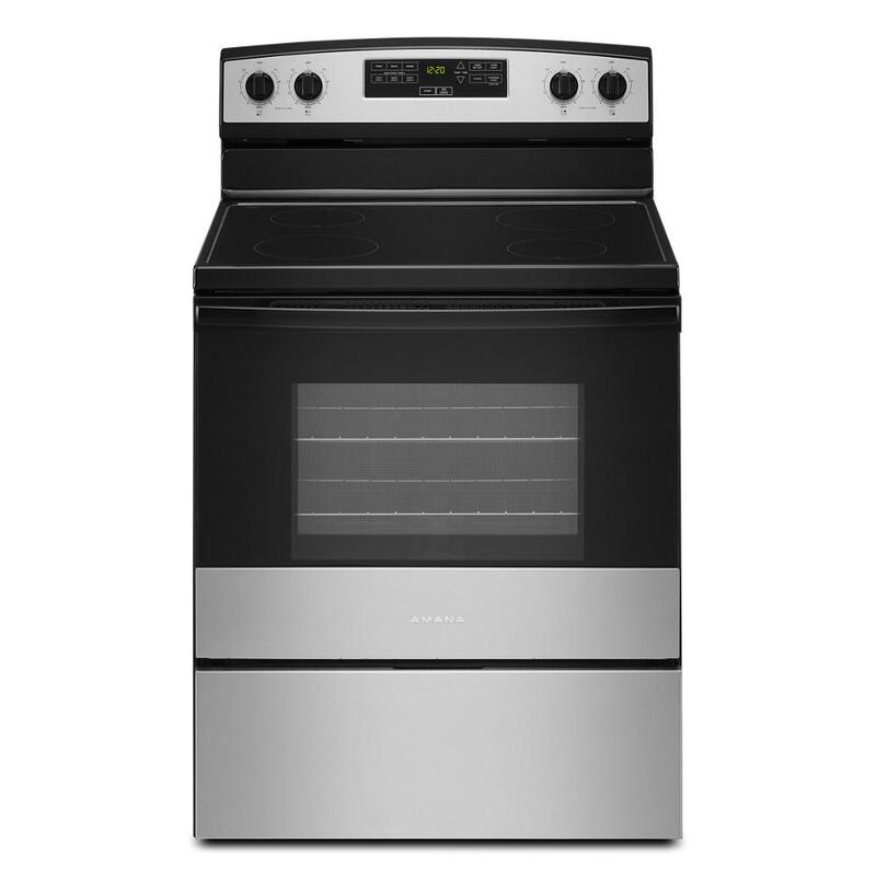 Amana® AER6303MMS 30" Electric Range with Extra-Large Oven Window Amana® AER6303MMS 30" Electric Range with Extra-Large Oven Window
