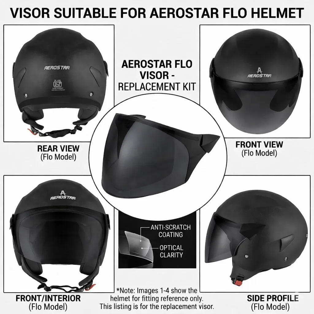 AEROSTAR SPARE PARTS SMOKE VISOR FOR FLO PLUS AEROSTAR SPARE PARTS SMOKE VISOR FOR FLO PLUS