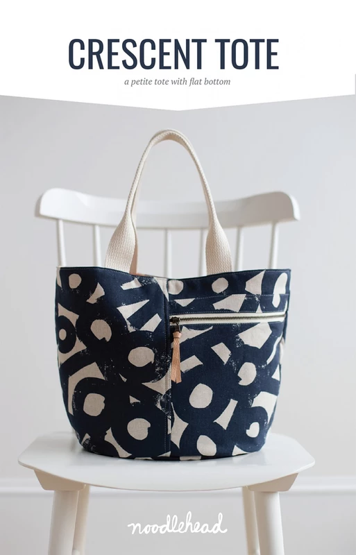 Crescent Tote Modern Bag Pattern | Noodlehead | #AG-545