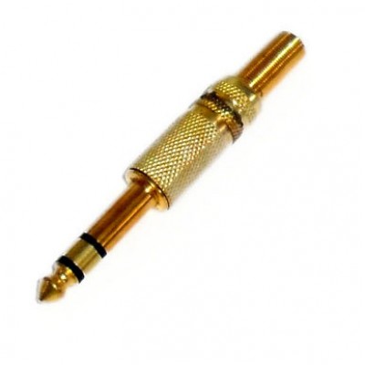 1/4" Stereo Phone Plug GOLD with Spring 1/4" Stereo Phone Plug GOLD with Spring
