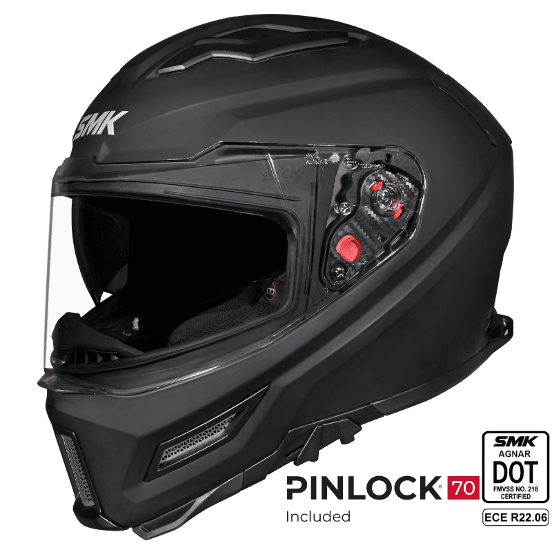SMK AGNAR MATT BLACK MA200 2XL SMK AGNAR MATT BLACK MA200 2XL