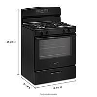 Amana® AGR6303MMB 30-inch Gas Range with Bake Assist Temps