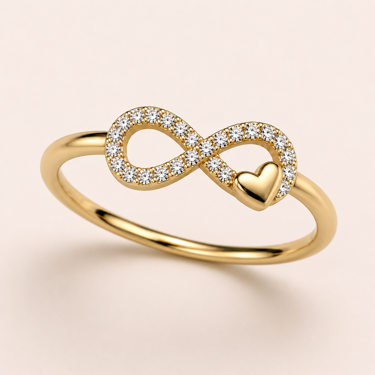 ANILLO INFINITO CORAZON CON PIEDRA (AB22)