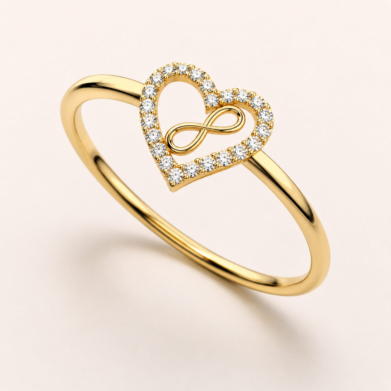 ANILLO CORAZON INFINITO CON PIEDRAS (AB24)