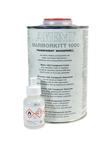 Akemi Marble Filler 1000 Flowing Adhesive - Transparent Water Clear, 900 mL Akemi Marble Filler 1000 Flowing Adhesive - Transparent Water Clear, 900 mL