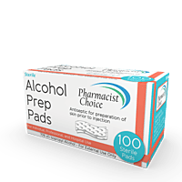 Pharmacist Choice Alcohol Prep Pads 100 CT - CASE - 50/CS