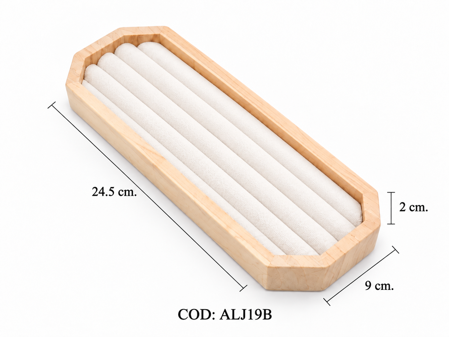 EXHIBIDOR DE ANILLOS BLANCO (24*9CM ) - (ALJ19)