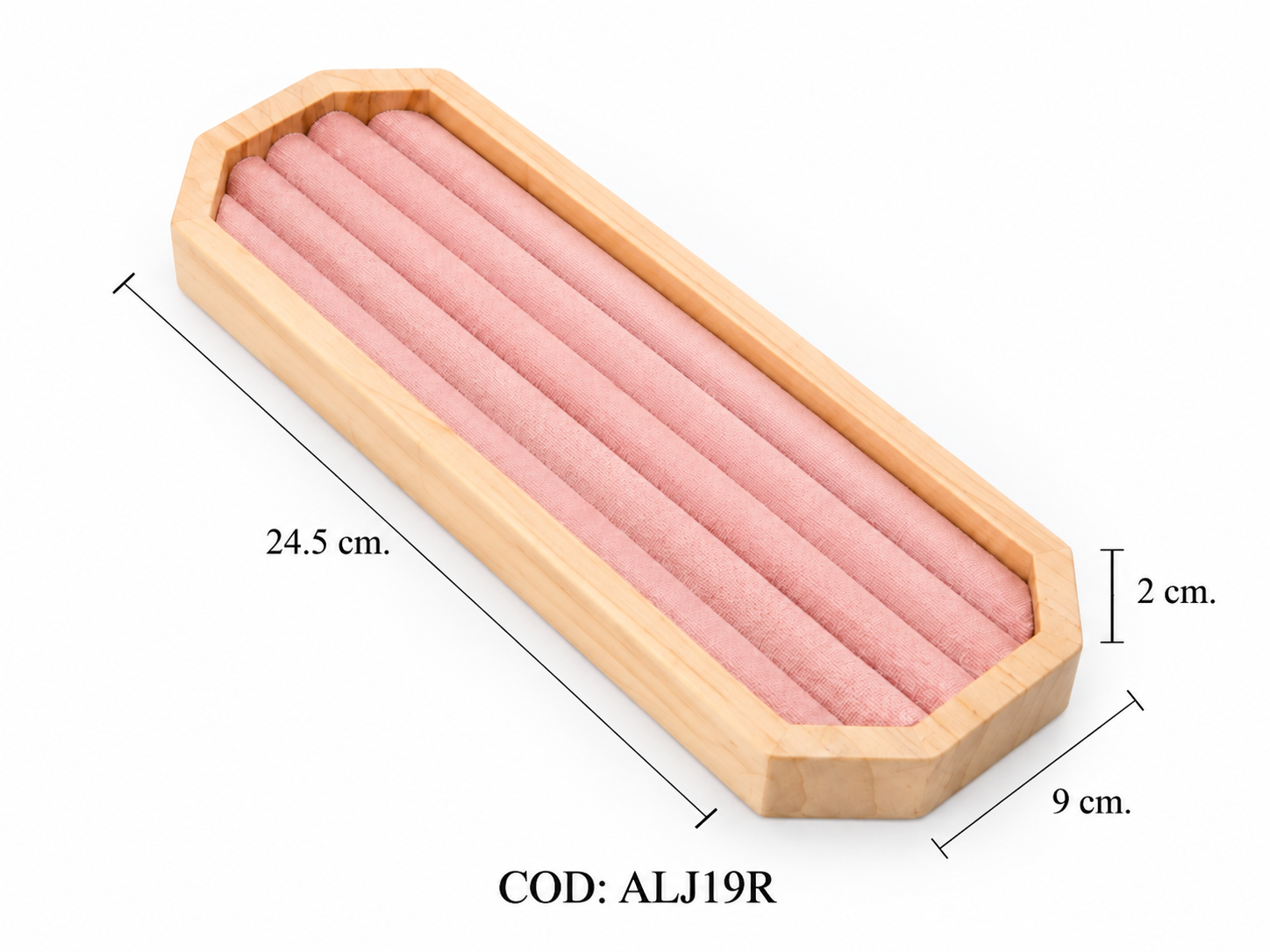 EXHIBIDOR DE ANILLOS ROSA (24*9CM ) - (ALJ19)