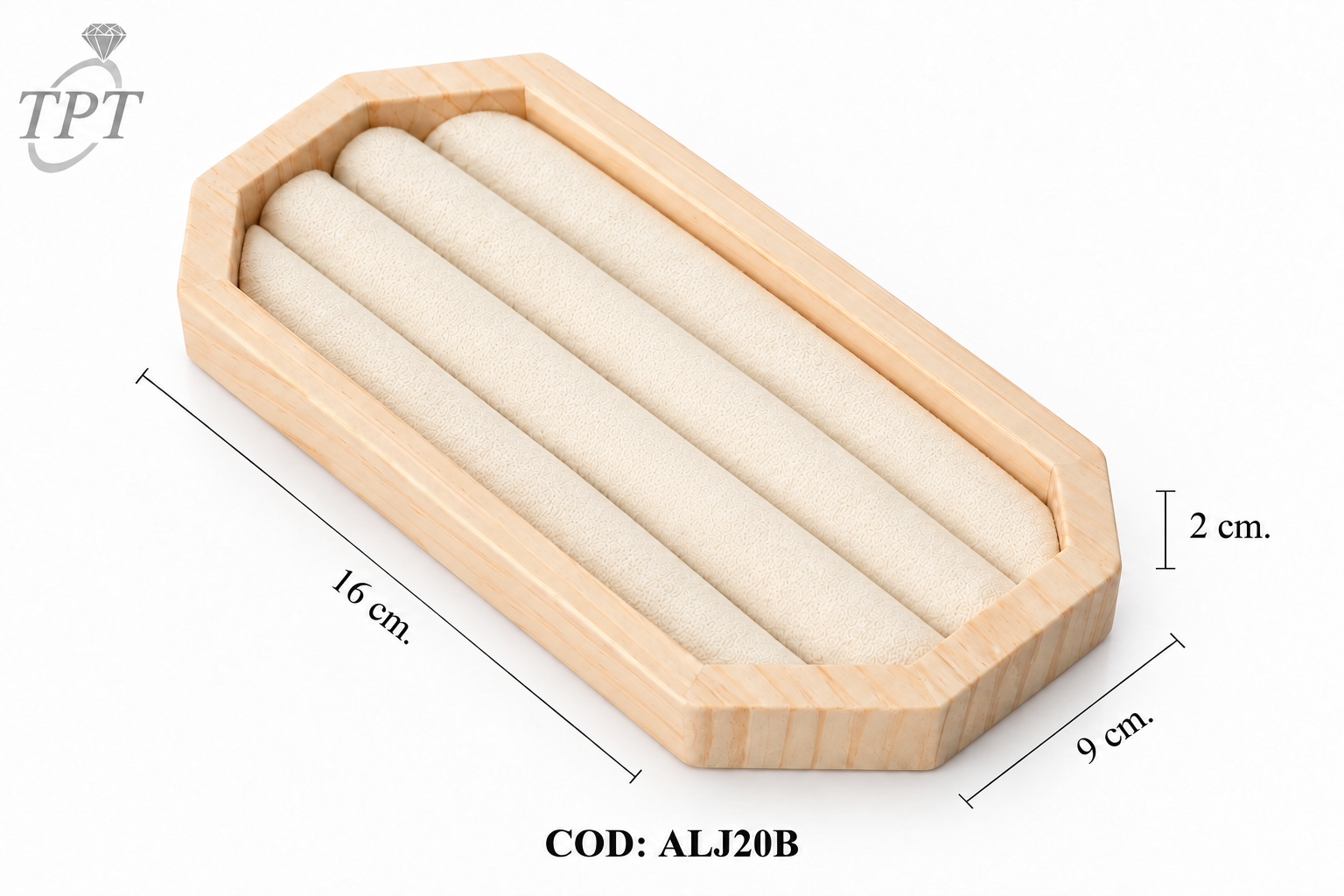EXHIBIDOR DE ANILLOS BLANCO (16*9CM ) - (ALJ20)