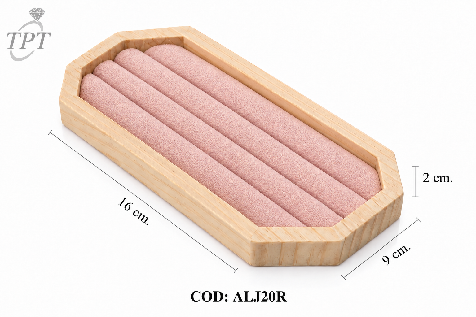 EXHIBIDOR DE ANILLOS ROSA (16*9CM ) - (ALJ20)