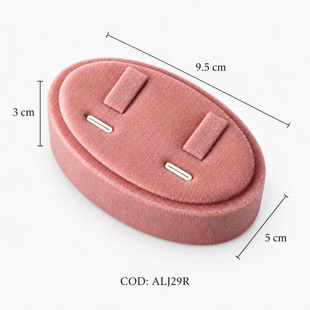 EXHIBIDOR PARA ALIANZAS OVALADO ROSA (9*5.5CM) - (ALJ29) EXHIBIDOR PARA ALIANZAS OVALADO ROSA (9*5.5CM) - (ALJ29)