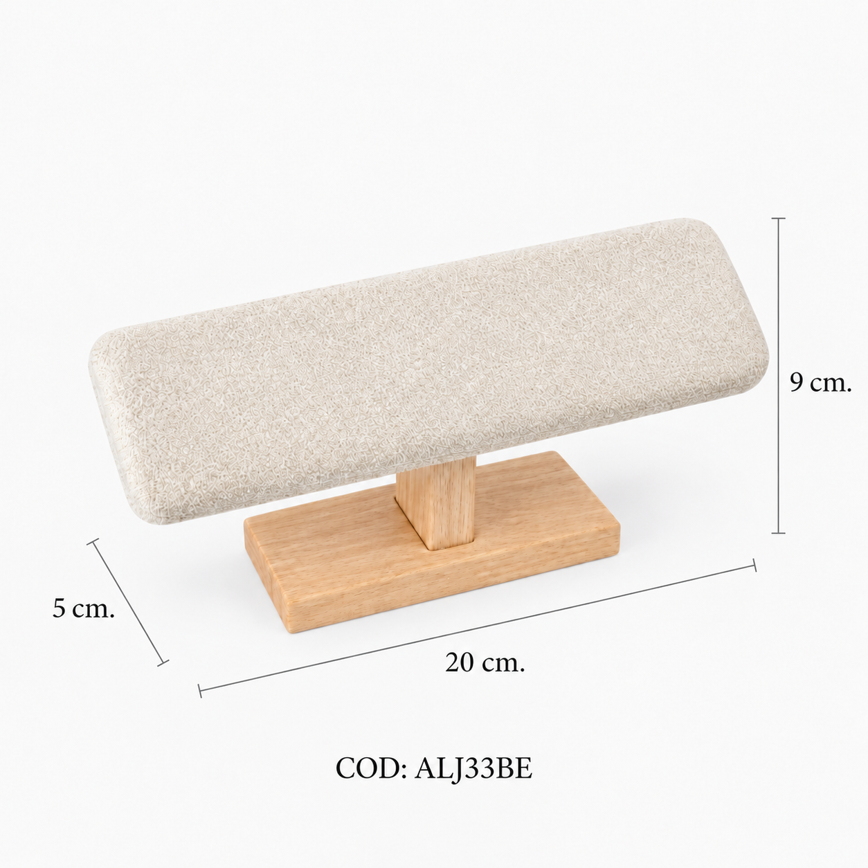 EXHIBIDOR DE ESCLAVAS DE MADERA BEIGE (19.5*8.5CM) - (ALJ33)
