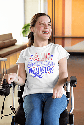 All-American Mama Patriotic T-Shirt