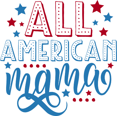 All-American Mama Patriotic T-Shirt