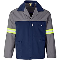 Site Premium Two-Tone Polycotton Jacket - Reflective Arms - Yellow Tape