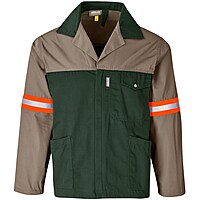 Site Premium Two-Tone Polycotton Jacket - Reflective Arms & Back - Orange Tape