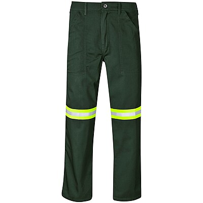 Site Premium Polycotton Pants - Reflective Legs - Yellow Tape