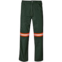 Site Premium Polycotton Pants - Reflective Legs - Orange Tape