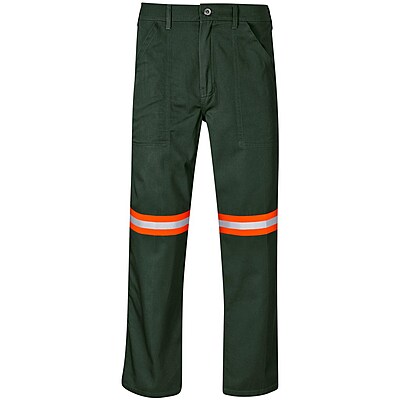 Site Premium Polycotton Pants - Reflective Legs - Orange Tape