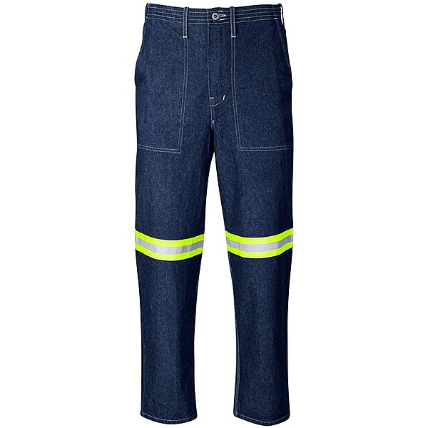 Cast Premium 100% Cotton Denim Pants - Reflective Legs - Yellow Tape