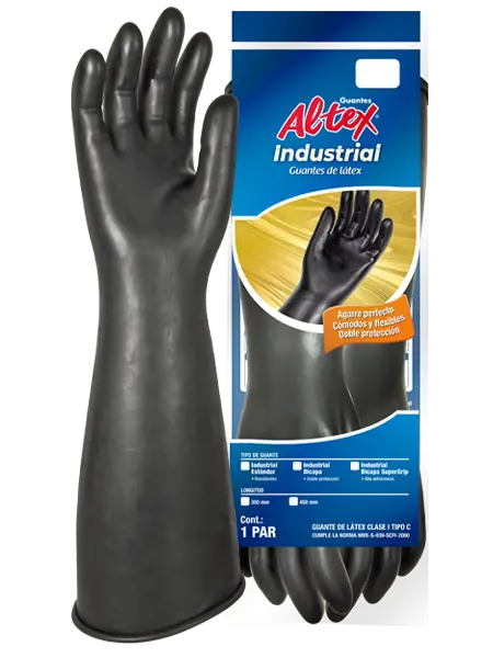 ALTEX PAR DE GUANTES DE LATEX USO RUDO EXTRA LARGO 1 PZA