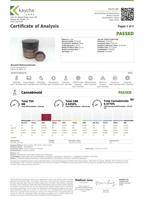 Relief 333 CBD Pain Salve