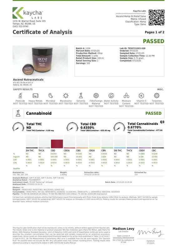 Relief 800 CBD Pain Salve