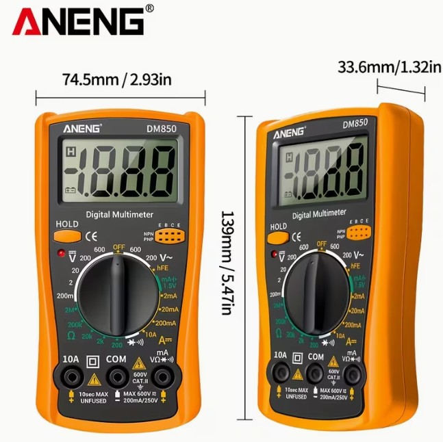 ANENG DIGITAL MULTIMETER YELLOW