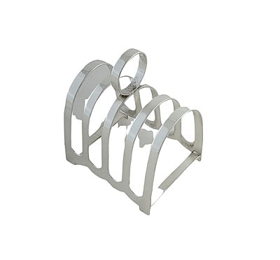 Toast Rack Hotel Silver 5 Bar English Silver Plate c.1980