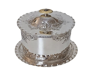 Biscuit Box, Oval Embossed English Silver Plate c.1880.SKU:ANT3969 Biscuit Box, Oval Embossed English Silver Plate c.1880.SKU:ANT3969