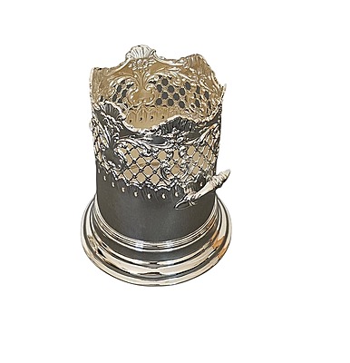 Syphon Stand Embossed English Silver Plate c.1880.SKU:ANT4247