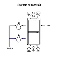 Interruptor dúplex, línea Classic - APDO-CL / 46006