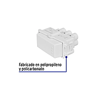 Interruptor sencillo, línea Italiana, color blanco - APSE-IB / 48132