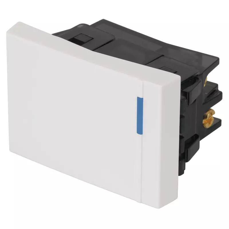 Interruptor de 3 vías, 1.5 módulos, línea Española, blanco - APSE15-EEB / 47049