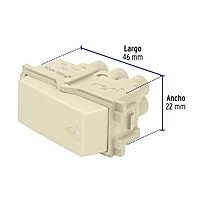 Interruptor para timbre, línea Italiana, color marfil - APTI-I / 48099