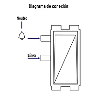 Interruptor para timbre, línea Italiana, color marfil - APTI-I / 48099