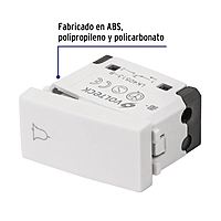 Interruptor para timbre, línea Oslo, color blanco - APTI-OB / 48323