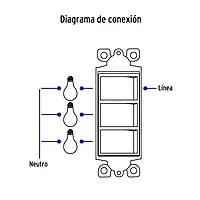 Interruptor triple, línea Classic - APTR-CL / 46007