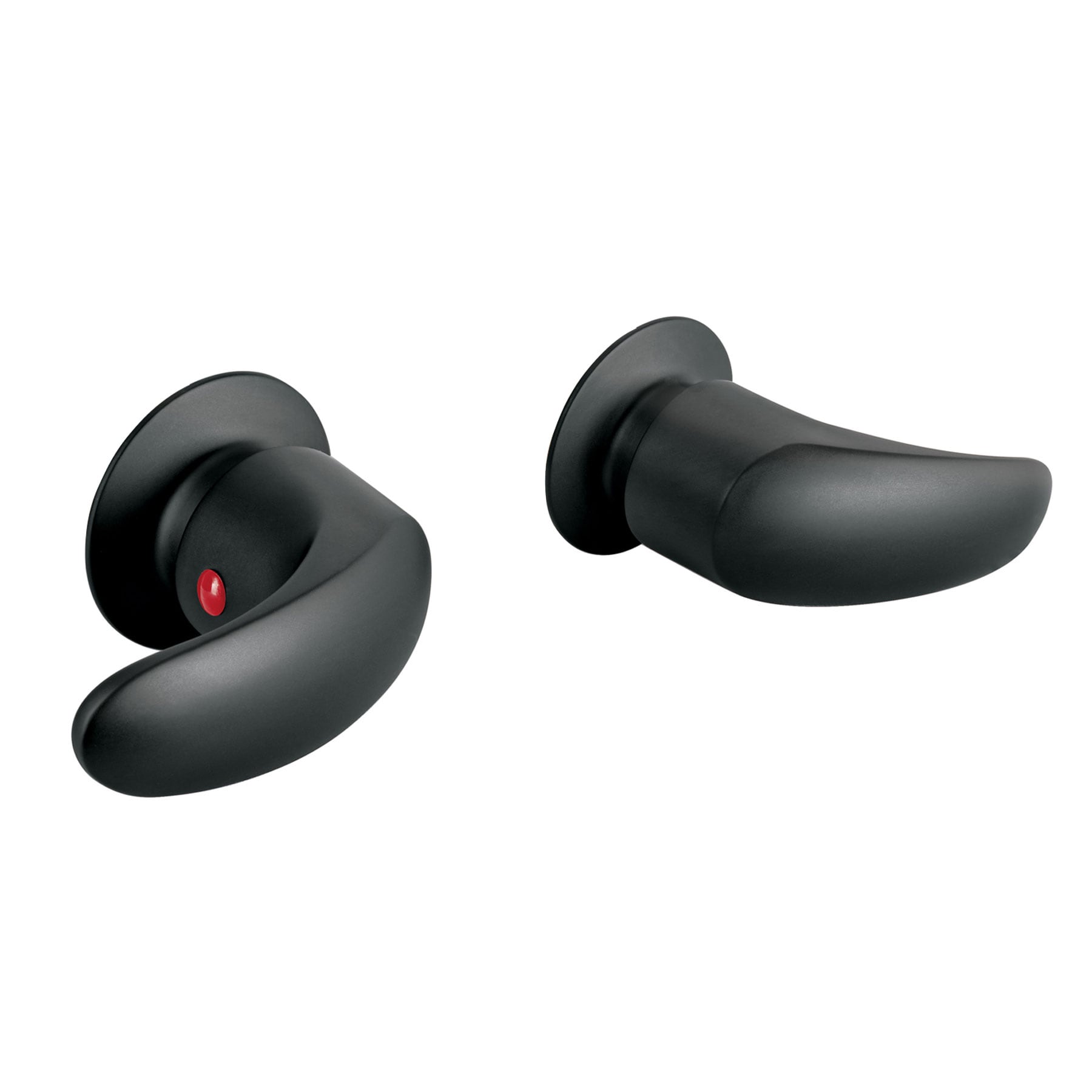 Juego de 2 manerales grandes, palanca, Negro mate,Aqua - AQMR-62M / 49629