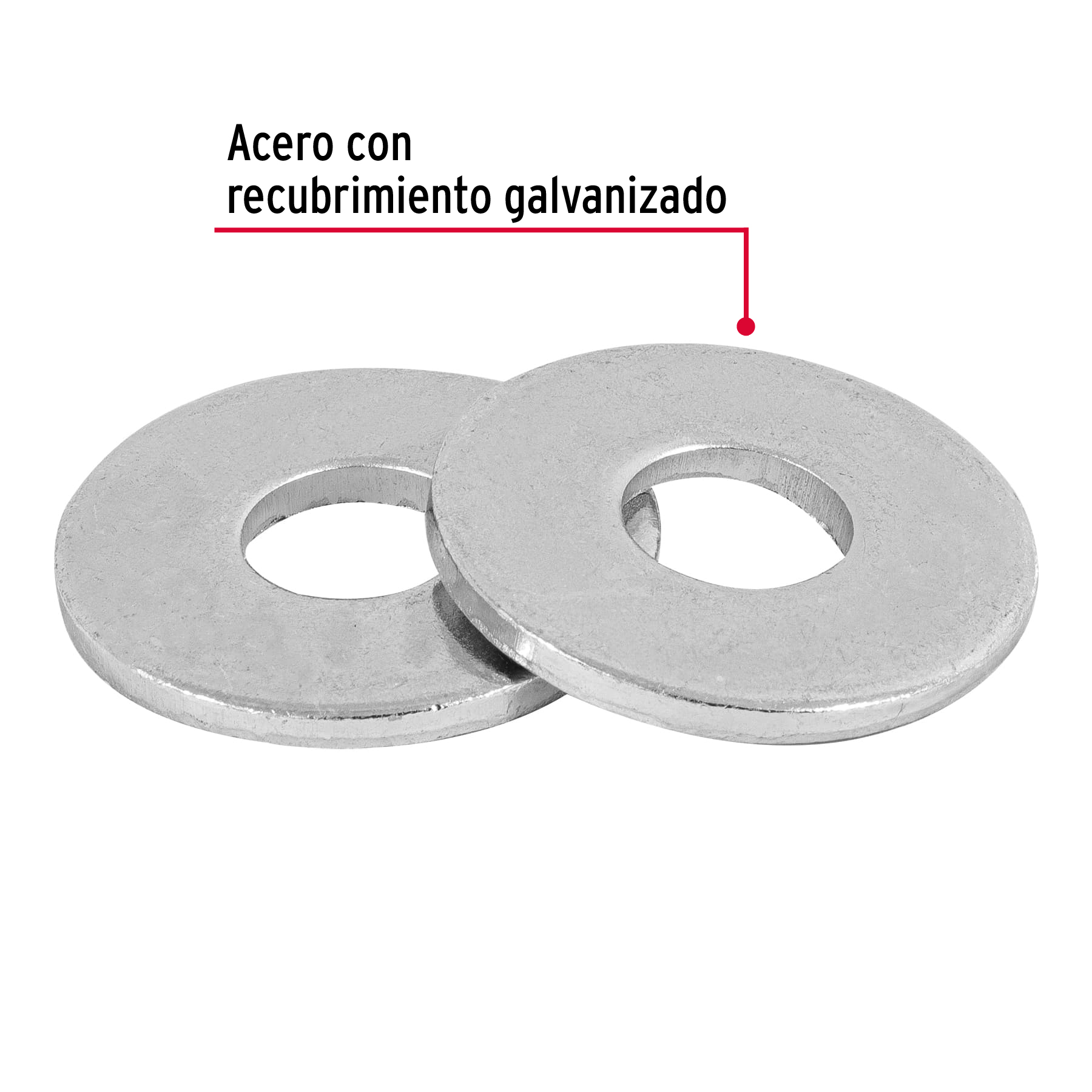 Bolsa con 1 kg de arandelas planas de 1/2' - ARA-1/2 / 44547