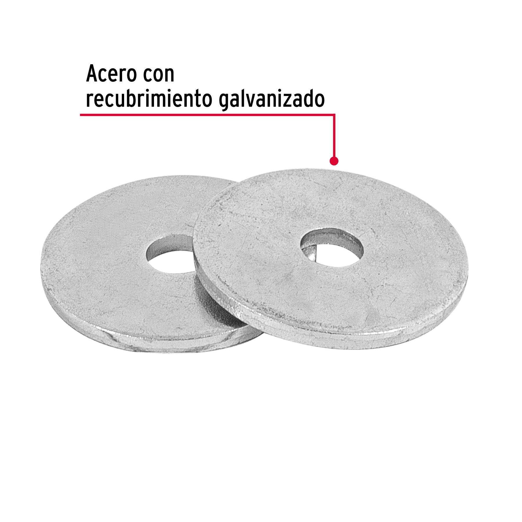 Bolsa con 1 kg de arandelas planas de 1/8' - ARA-1/8 / 44540
