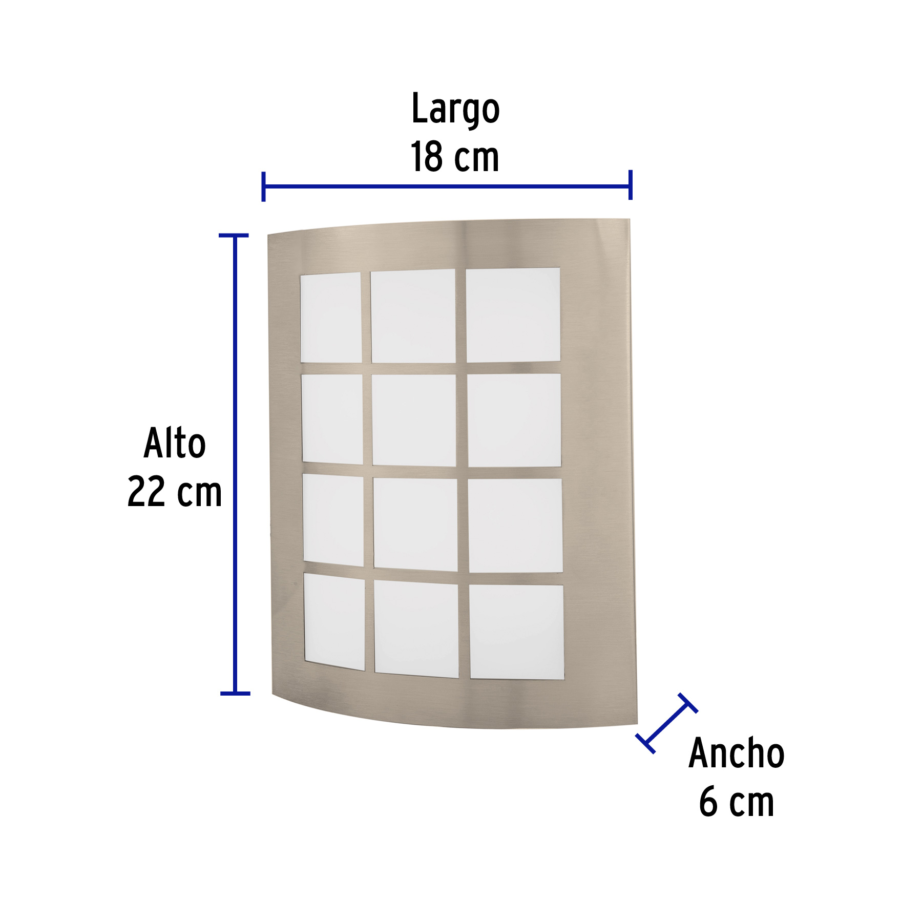 Arbotante decorativo de LED 15 W acero inoxidable luz cálida - 48011 - ARB-003L - Caja con 1 Pieza – Master 20