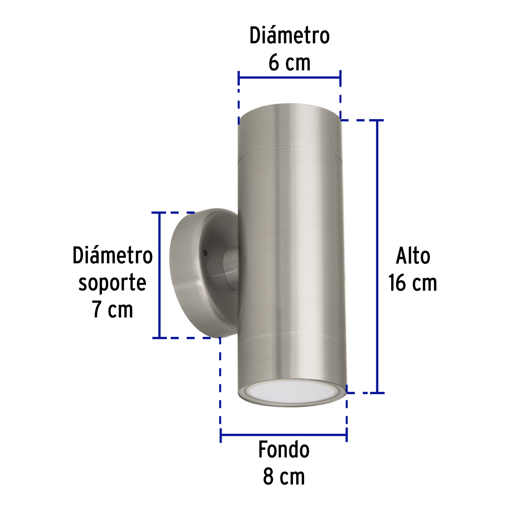Arbotante satín de LED 10 W de acento 2 spots luz cálida - 48009 - ARB-201L - Caja con 1 Pieza – Master 20