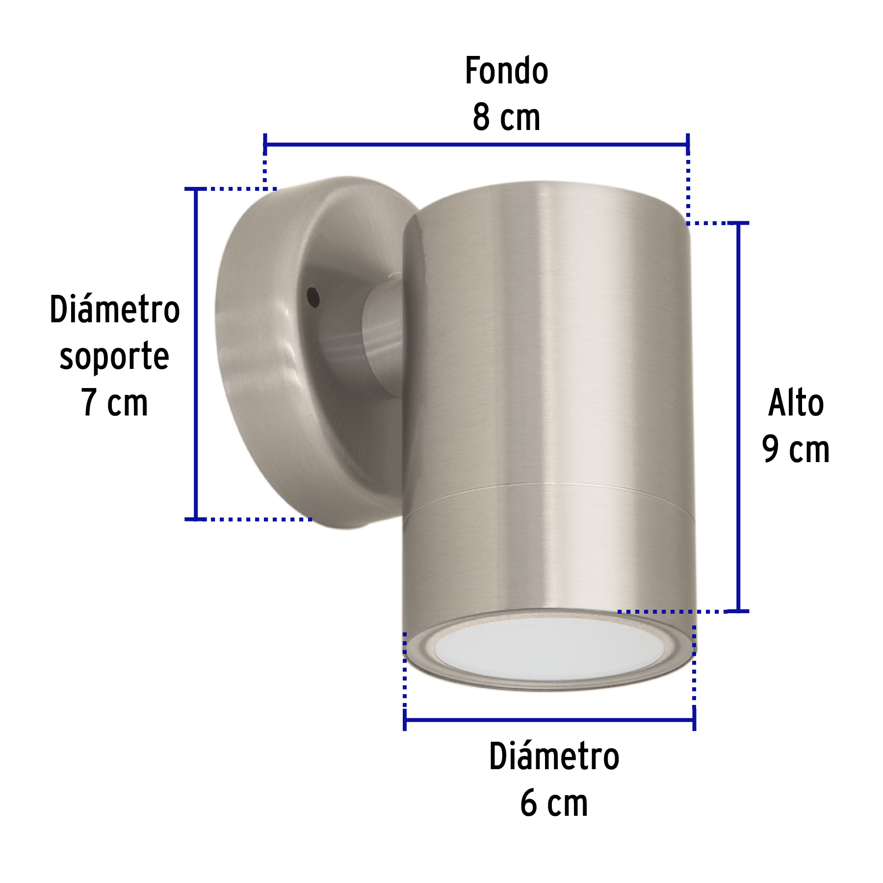 Arbotante satín de LED 5 W de acento 1 spot luz cálida - 48010 - ARB-202L - Caja con 1 Pieza – Master 20