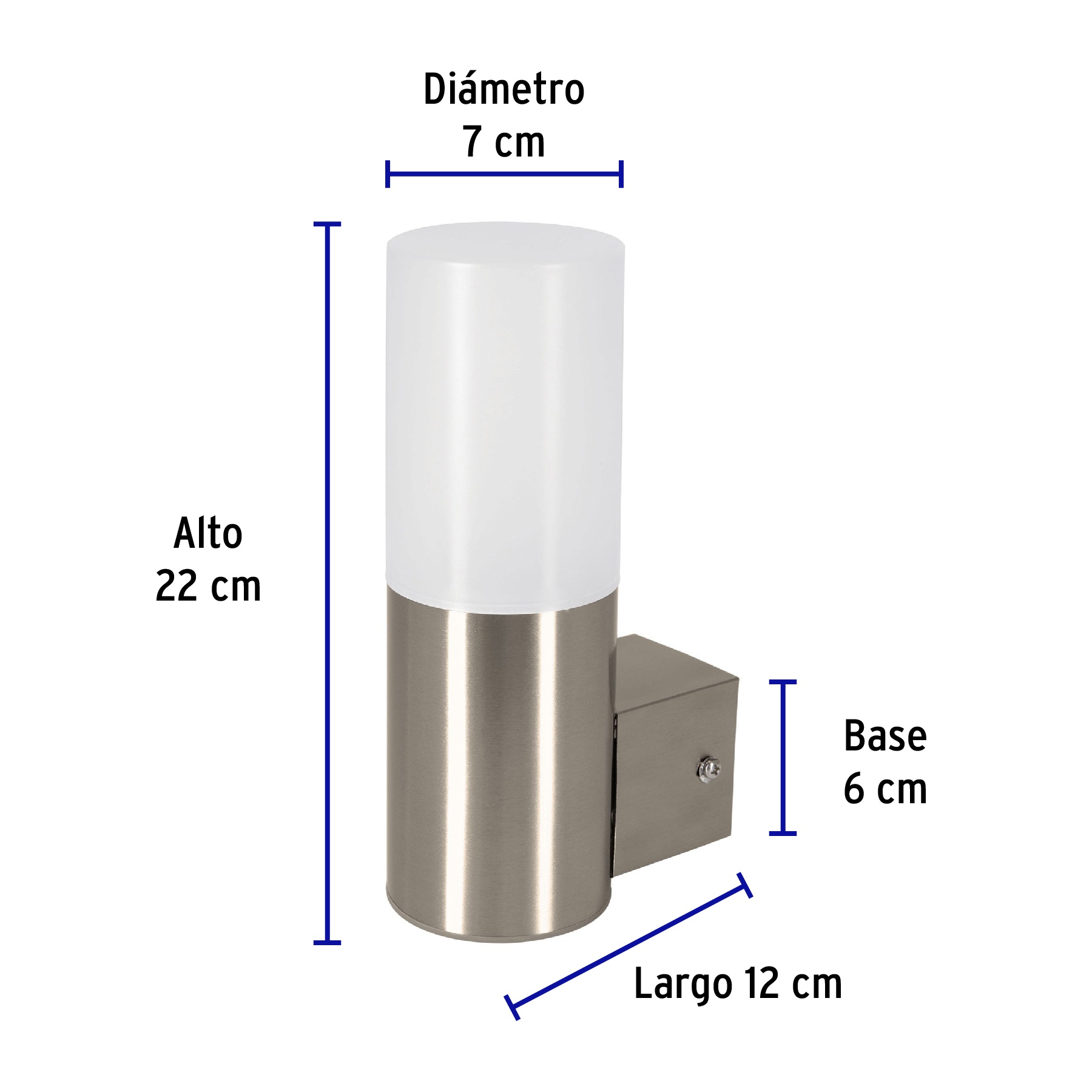 Arbotante decorativo de LED 5 W 1 spot luz cálida, Volteck - 46128 - ARB-210L - Caja con 1 Pieza – Master 12
