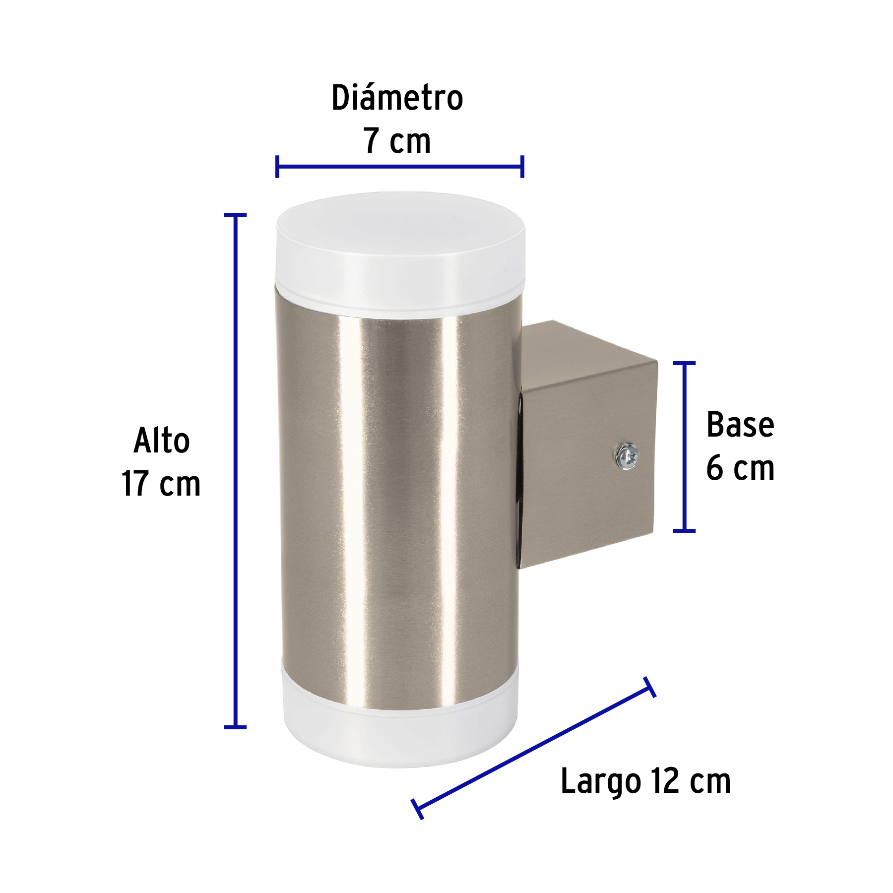 Arbotante decorativo de LED 10 W 2 spots luz cálida, Volteck - 46129 - ARB-211L - Caja con 1 Pieza – Master 12